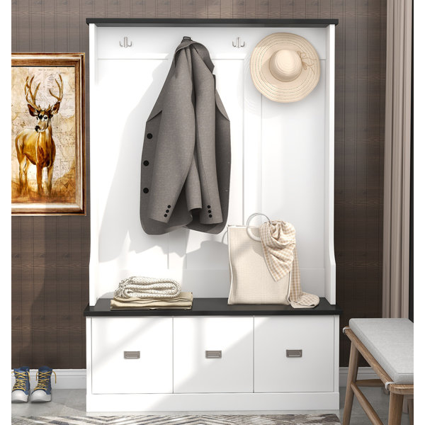 Ebern Designs Landell 45.8'' Wide Hall Tree with Bench and Shoe Storage